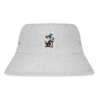 Gartenzwerg / Märchenland / Kobold / Gnom / Logo - Stanley/Stella recycelter Bucket Hat - Grau meliert - Vorne