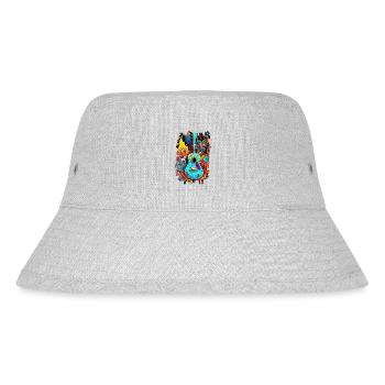saxophone music retro heavy metal Hard Rock Punk - Stanley/Stella Recycled Bucket Hat - heather grey - Front