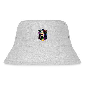 jesus bible christian religion christian cross christian - Stanley/Stella Recycled Bucket Hat - heather grey - Front