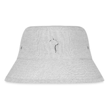 Katze, katzenmotiv - Stanley/Stella recycelter Bucket Hat - Grau meliert - Vorne