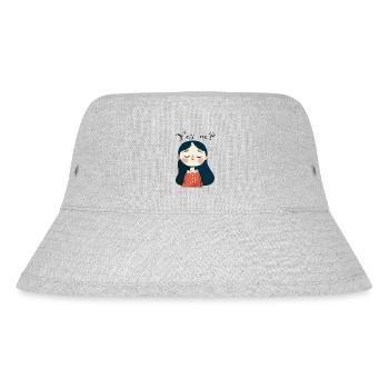 Yes or no? Ist es ein Baby? - Stanley/Stella recycelter Bucket Hat - Grau meliert - Vorne