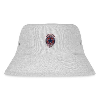 american, biker gang, motorrad - Stanley/Stella recycelter Bucket Hat - Grau meliert - Vorne