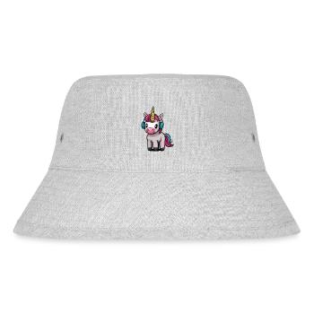 Cute Animals Einhorn 01 - Stanley/Stella recycelter Bucket Hat - Grau meliert - Vorne