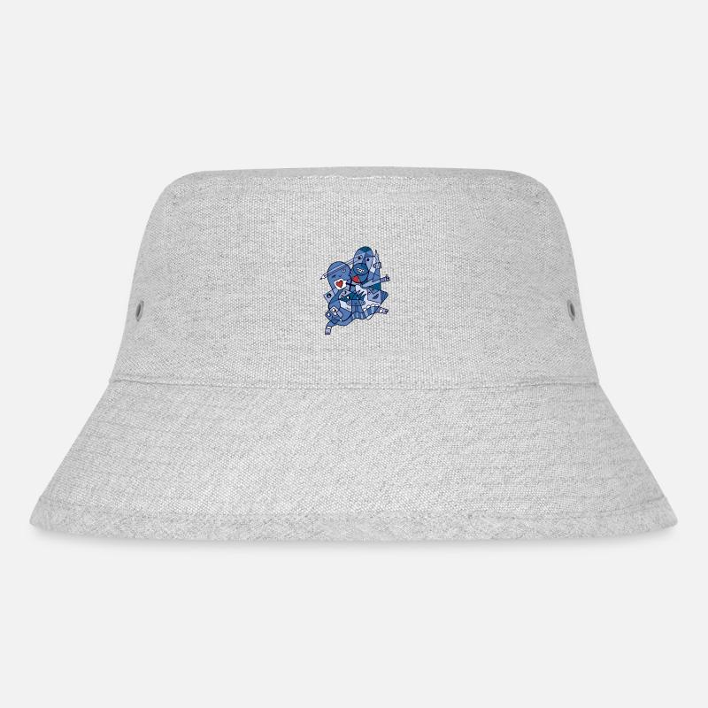 Harmonie in Vielfalt Blaue Version - Stanley/Stella recycelter Bucket Hat - Grau meliert
