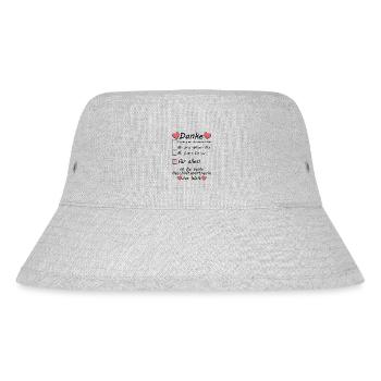 Danke Dankeschön sagen an Geschäftspartnerin - Stanley/Stella recycelter Bucket Hat - Grau meliert - Vorne