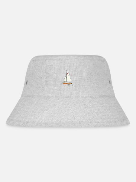 FAM oragne 1 Fenster - Stanley/Stella recycelter Bucket Hat - Grau meliert