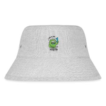 Funny Monster for 1st Birthday Funny Saying - Stanley/Stella Recycled Bucket Hat - heather grey - Front
