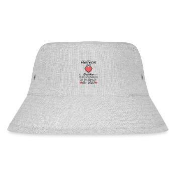 Danke sagen fleißige Helferin mit Herz für Alles - Stanley/Stella recycelter Bucket Hat - Grau meliert - Vorne