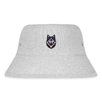 Spiritual Wolf - Stanley/Stella Recycled Bucket Hat - heather grey - Front