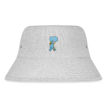 Nilpferd Wandern - Stanley/Stella recycelter Bucket Hat - Grau meliert - Vorne