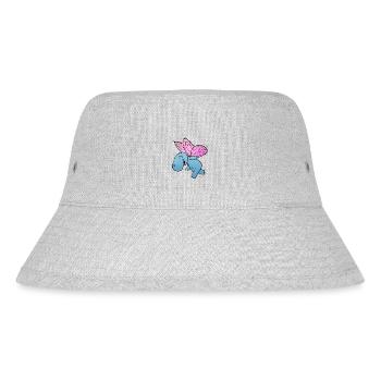 Nilpferd Schmetterling - Stanley/Stella recycelter Bucket Hat - Grau meliert - Vorne