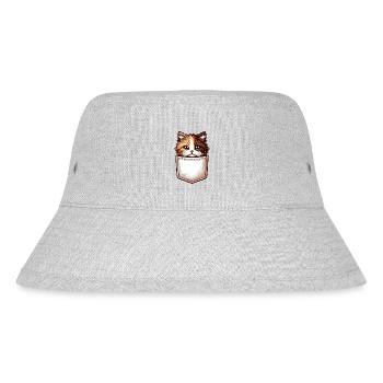 Pocket Whiskers: Cat Cuteness Everywhere! - Stanley/Stella Recycled Bucket Hat - heather grey - Front
