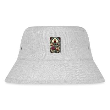 Orchideen - Stanley/Stella recycelter Bucket Hat - Grau meliert - Vorne