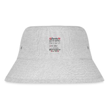 Doktorarbeit Doktor Betreuerin Danke sagen - Stanley/Stella recycelter Bucket Hat - Grau meliert - Vorne