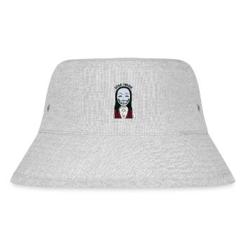 "Dead inside" Smiling anime girl - Stanley/Stella recycelter Bucket Hat - Grau meliert - Vorne
