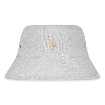 Colorful stars, stars, star, blue, yellow, pink, green - Stanley/Stella Recycled Bucket Hat - heather grey - Front
