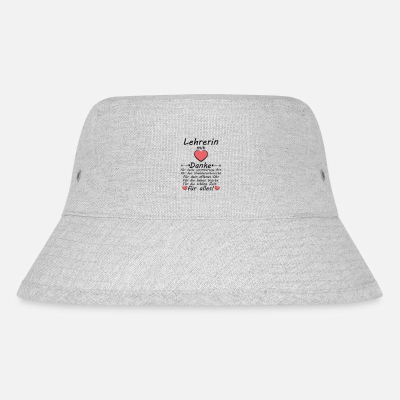 Ukulele Lehrerin Danke Dankeschön sagen Abschied - Stanley/Stella recycelter Bucket Hat - Grau meliert