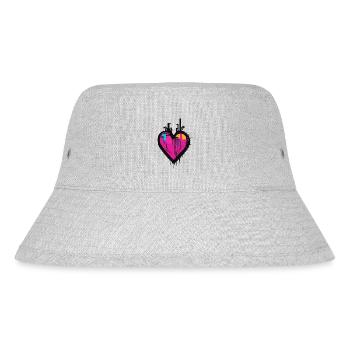 Heart for art lovers - Stanley/Stella Recycled Bucket Hat - heather grey - Front