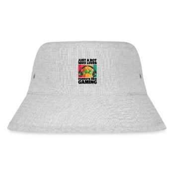 Gamer & Parrots: Video Games & Colorful Adventure - Stanley/Stella Recycled Bucket Hat - heather grey - Front