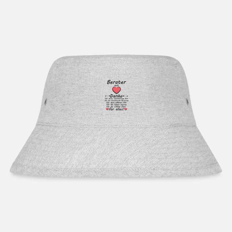 Systemische Beratung Berater Danke zum Abschied - Stanley/Stella recycelter Bucket Hat - Grau meliert