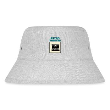 Retro-Drucker - Stanley/Stella recycelter Bucket Hat - Grau meliert - Vorne
