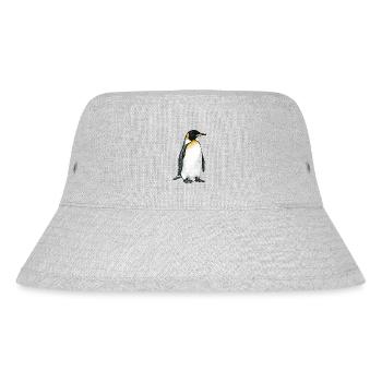 süßer Pinguin - Stanley/Stella recycelter Bucket Hat - Grau meliert - Vorne