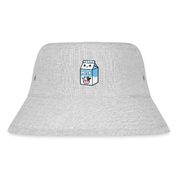 Milchkarton-Kuh - Stanley/Stella recycelter Bucket Hat - Grau meliert - Vorne