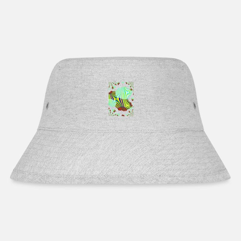 Psychedelische Neonwellen Muster - Stanley/Stella recycelter Bucket Hat - Grau meliert