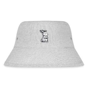 Kaninchen Hase Hasen langohr Klopfer Rammler - Stanley/Stella recycelter Bucket Hat - Grau meliert - Vorne