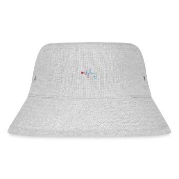Golf Sport Pulse Heartbeat - Stanley/Stella Recycled Bucket Hat - heather grey - Front
