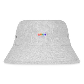 WÜRDE - Stanley/Stella recycelter Bucket Hat - Grau meliert - Vorne