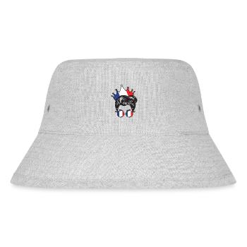 French Girl France Girl French France Women - Stanley/Stella Recycled Bucket Hat - heather grey - Front