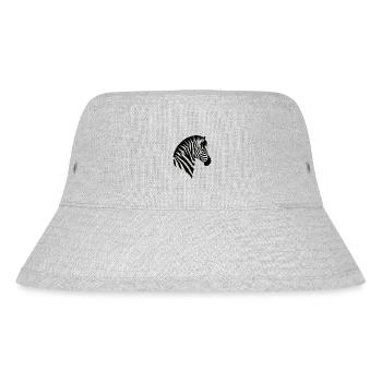 Cooles Zebra Design - Zebras Outfit für den Fan - Stanley/Stella recycelter Bucket Hat - Grau meliert - Vorne