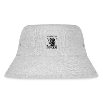 Cute Little Dog Samurai Design - Stanley/Stella Recycled Bucket Hat - heather grey - Front