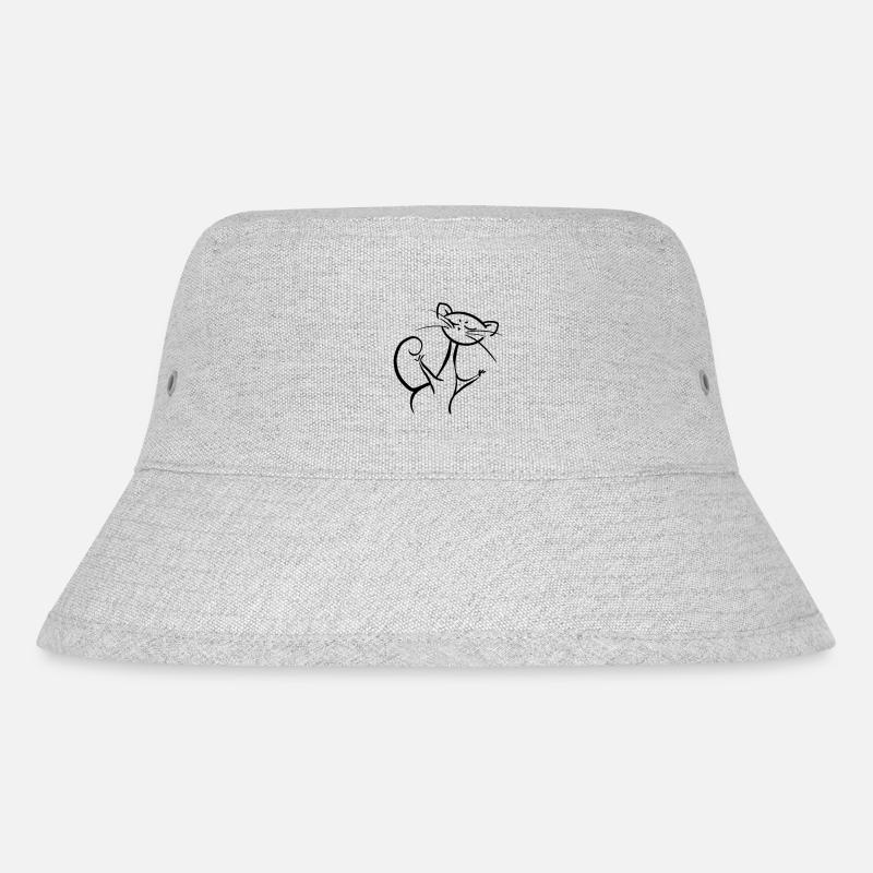 Don‘t mess with the Cat - Stanley/Stella recycelter Bucket Hat - Grau meliert