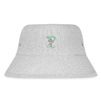 Frühling | Spring | Spiel | Spaß | Unterhaltung - Stanley/Stella recycelter Bucket Hat - Grau meliert - Vorne
