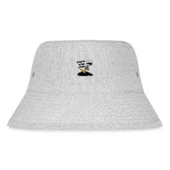 Hase im Pfeffer - Stanley/Stella recycelter Bucket Hat - Grau meliert - Vorne