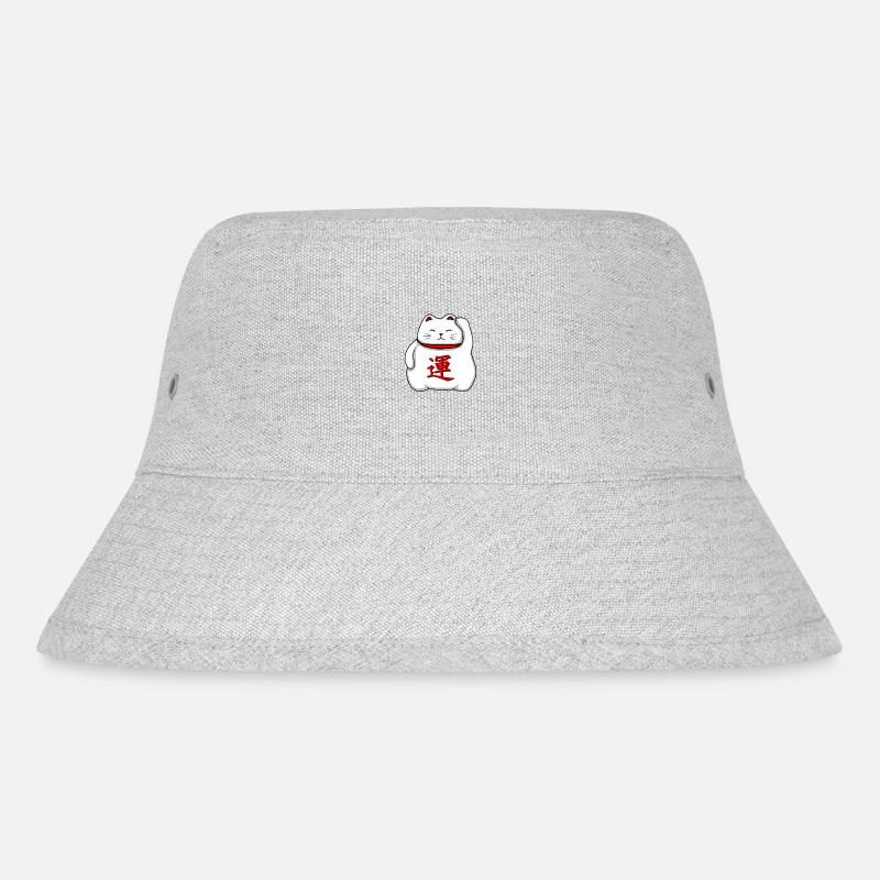 Maneki-neko - Stanley/Stella recycelter Bucket Hat - Grau meliert