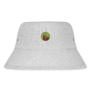 Affe mit Ukulele - Stanley/Stella recycelter Bucket Hat - Grau meliert - Vorne
