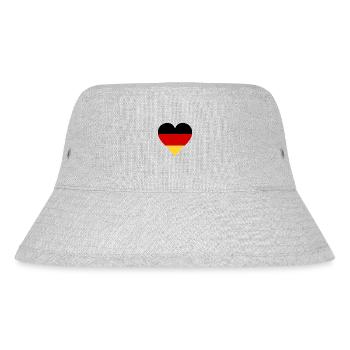 Germany flag heart - Stanley/Stella Recycled Bucket Hat - heather grey - Front