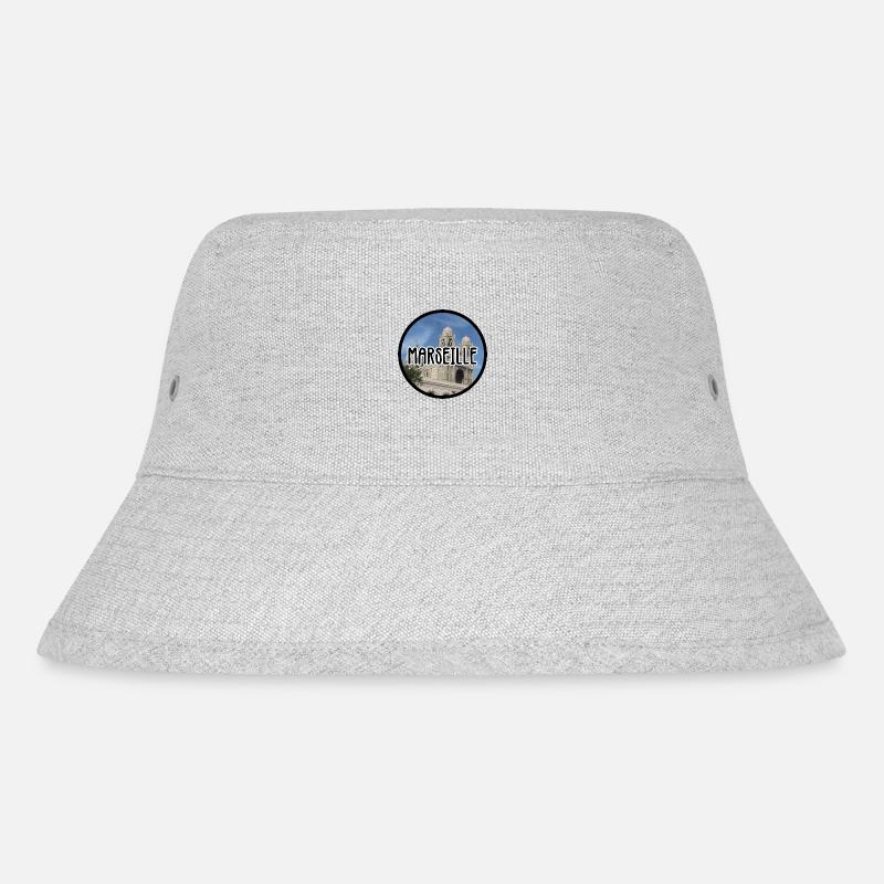 Marseille La Major - Stanley/Stella recycelter Bucket Hat - Grau meliert