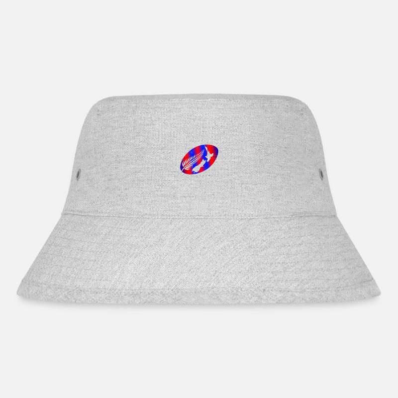 Rugby Aotearoa Neuseeland Silberfarn-Geschenkidee - Stanley/Stella recycelter Bucket Hat - Grau meliert