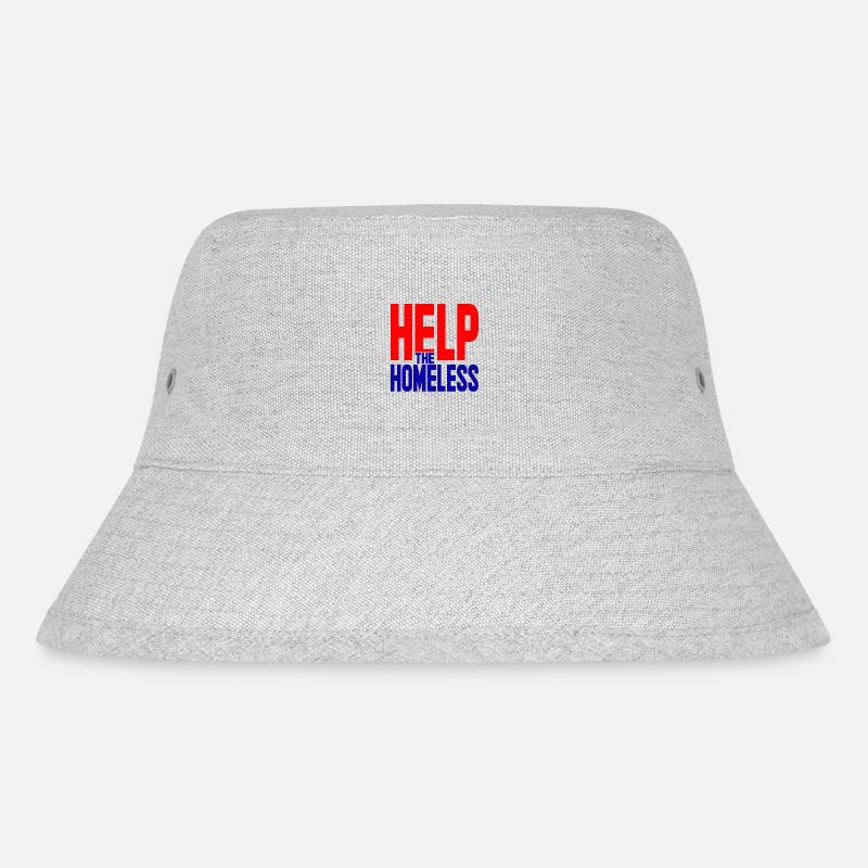 Helfen Sie ihnen obdachlosen Solidarität - Stanley/Stella recycelter Bucket Hat - Grau meliert