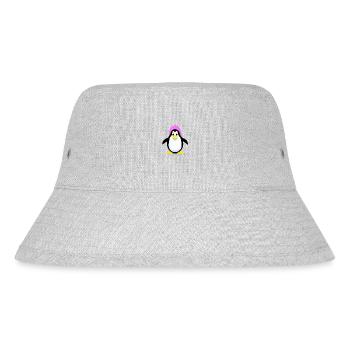 Penguin Cartoon Cute Pengu Animal Funny Comic 2 - Stanley/Stella Recycled Bucket Hat - heather grey - Front