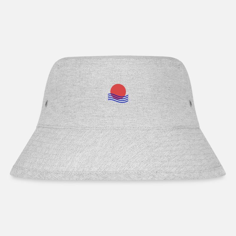 Abstrakter Sonnenuntergang - Stanley/Stella recycelter Bucket Hat - Grau meliert