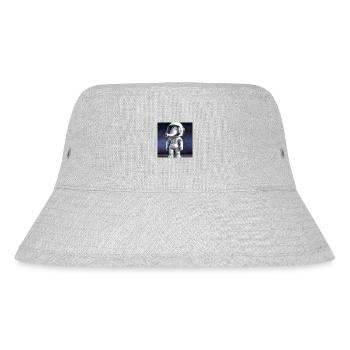 Astronauten-Elefant: Einzigartiges Design - Stanley/Stella recycelter Bucket Hat - Grau meliert - Vorne