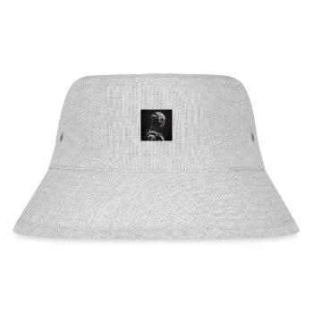 Blauäugiger Cyborg-Roboter - Stanley/Stella recycelter Bucket Hat - Grau meliert - Vorne