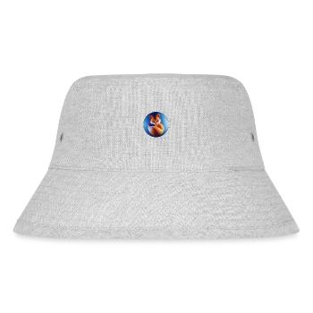 Kleiner Fuchs in einer Blase - Stanley/Stella recycelter Bucket Hat - Grau meliert - Vorne