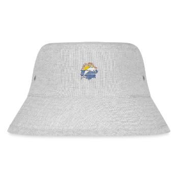 Delfin - Stanley/Stella recycelter Bucket Hat - Grau meliert - Vorne
