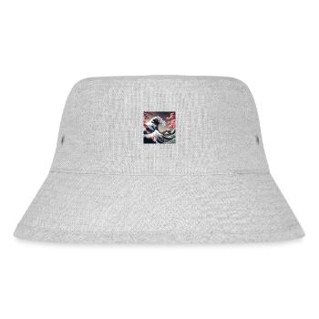 Floral Tsunami at Mount Fuji - Stanley/Stella Recycled Bucket Hat - heather grey - Front